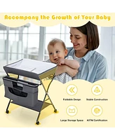 Gouun Portable Adjustable Height Newborn Nursery Organizer with wheel