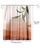 71x74 Boho Rustic Shower Curtain - 100% Polyester - Water-Resistant Bath Curtain