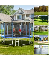 Outdoor Trampoline with Safety Closure Net