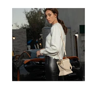 Susu The Amber Leather Bucket Bag Off White