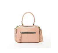 Susu Woven Leather Crossbody Bag Pink Purse Women's Handbag
