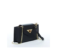 Susu Mini Crossbody Bag Black Leather Purse Wristlet Women's Handbag