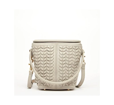 Susu The Anna Woven Leather Bag Grayish Beige