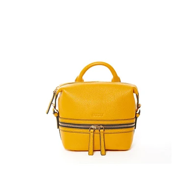 Susu The Ashley Yellow Leather Backpack Purse