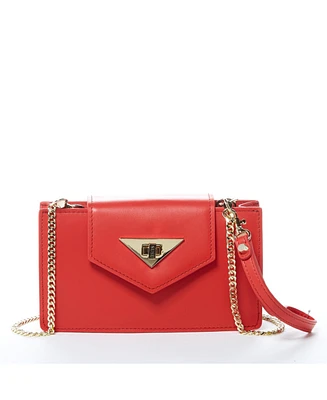 Susu The Mary Red Purse Mini Crossbody Bag Leather Wristlet