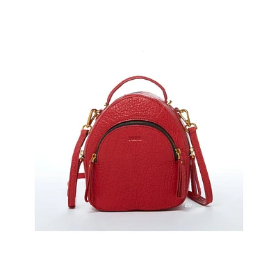 Susu The Amanda Red Convertible Leather Backpack Purse