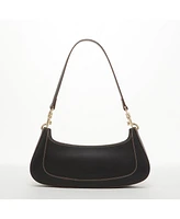 Susu The Emily Leather Baguette Bag Black