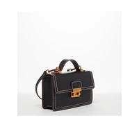 Susu The Jessica Small Leather Crossbody Bag Black