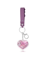 Hello Kitty Heart Liquid Keychain with Wrist Strap - Travel Gifts