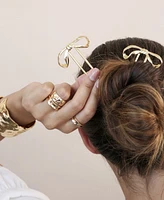 Ettika Bow Gold Tone Hair Pin