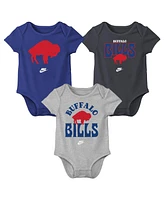 Nike Baby Boys and Girls Buffalo Bills Rewind Bodysuit, 3-Pack