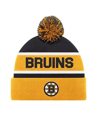 Starter Men's Gold Boston Bruins Cuffed with Pom Knit Hat