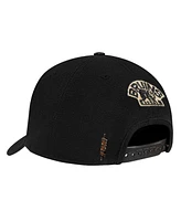 Pro Standard Men's Black Boston Bruins Metallic Logo Pinch Front Adjustable Hat