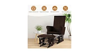 Baby Nursery Relax Rocker Rocking Chair Glider & Ottoman Set