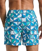 Original Penguin Men's Slim-Fit Geometric Swim Trunks