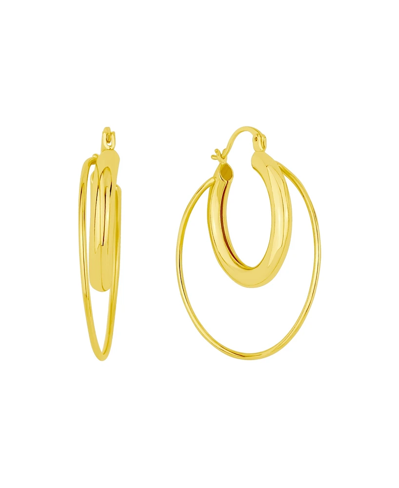 And Now This Double Row Hoop Earrings