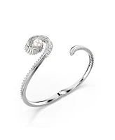 Swarovski Ariana Grande x Crystal Cultivated Pearl Baguette Cut Bangle Bracelet