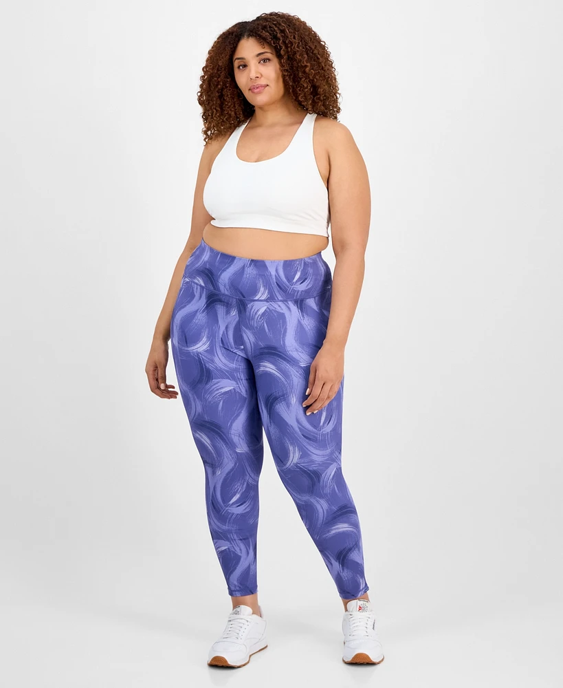 Id Ideology Plus Printed Compression Leggings, Exclusively at Macy's