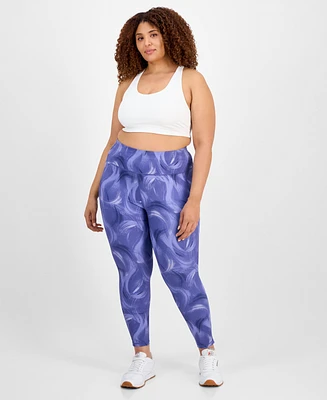 Id Ideology Plus Printed Compression Leggings, Exclusively at Macy's