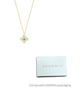 Adornia Adjustable Turquoise Flower Necklace