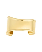 Adornia Tarnish Resistant 18k Gold Plated Tall Curve Cuff Bracelet