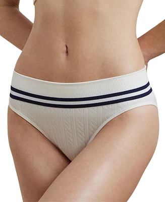 Lauren Ralph Women's Cricket Cable-Texture High-Cut Brief Underwear 4L0192