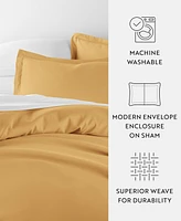 ienjoy Home Double Brushed Solid Duvet Cover Set