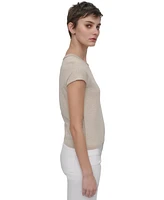 Dkny Jeans Women's Cap-Sleeve Crewneck Tee