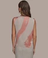 Donna Karan New York Women's Paintstroke Burnout Sleeveless Top, Regular & Petite Sizes