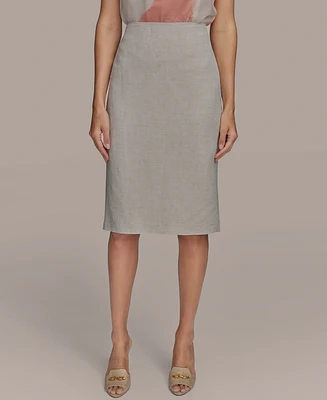 Donna Karan New York Women's Linen-Blend Pencil Skirt