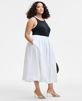 On 34th Trendy Plus Bubble-Hem Midi Skirt, Exclusively at Macy's