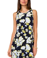 Vince Camuto Women's Floral-Print Back-Slit Sleeveless Maxi Dress