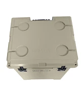 Camp-zero 50 - 52 Qt. Premium Chest Cooler with Wheels and 4 Molded-In Cup Holders | White