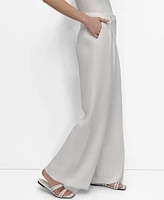 Dkny Women's High-Rise Pleat-Front Wide-Leg Pants