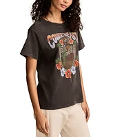 Lucky Brand Women's Cotton Country Heart Boyfriend Tee