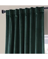 Half Price Drapes Spirit Green Signature Plush Velvet Hotel Blackout Curtain