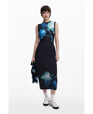 Desigual Women's Fitted cherry dress