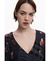Desigual Women's Midi dress with checks