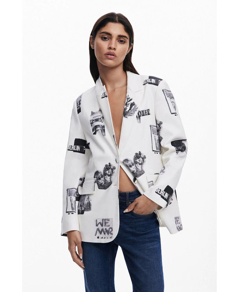 Desigual Women's Collage blazer