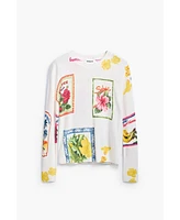 Desigual Women's Tropical stamps sweater