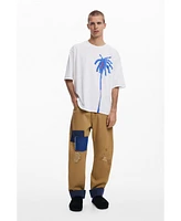 Desigual Men's Palm tree T-shirt with topstitching