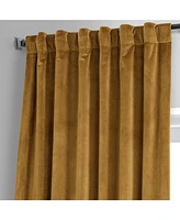 Half Price Drapes Apple Cider Gold Signature Plush Velvet Hotel Blackout Curtain