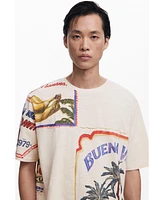 Desigual Men's BuenaVida postcard T-shirt