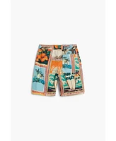 Desigual Boys Boys's Tropical postcard Bermuda shorts