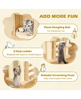 Cat Tree with Cozy Perch, Condo & Space Capsule Fun & Comfortable Play Tower for Cats