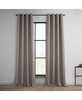 Half Price Drapes Mink Grommet Textured Faux Linen Room Darkening Curtain