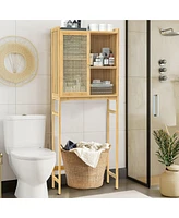 Unho Freestanding Bathroom Organizer: Over The Toilet Space-saver Storage Shelf Cabinet