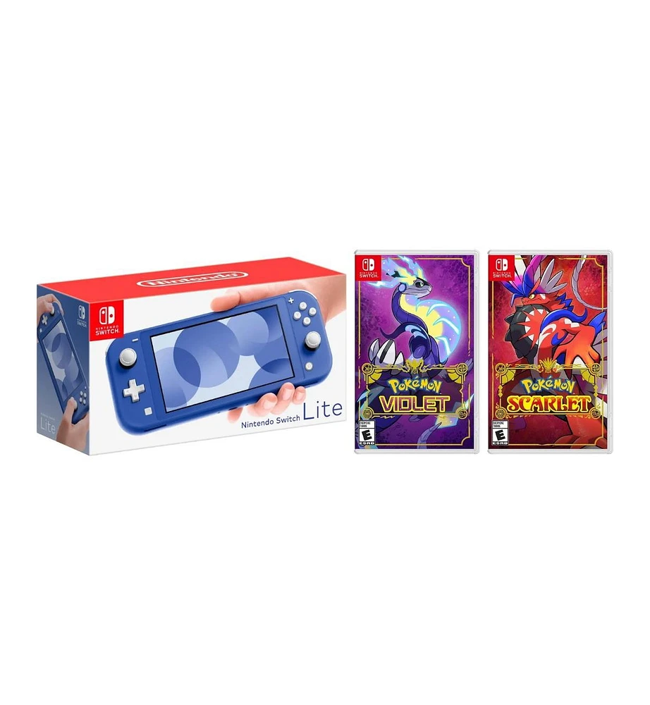 Nintendo Switch Lite Bundle With Pokemon Scarlet & Violet Games