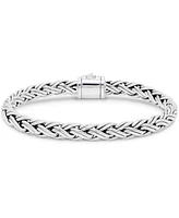 Sterling Silver Paddy Oval 7mm Chain Bracelet, Large 8.0 in