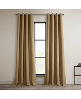 Half Price Drapes Butterscotch Grommet Textured Faux Linen Room Darkening Curtain